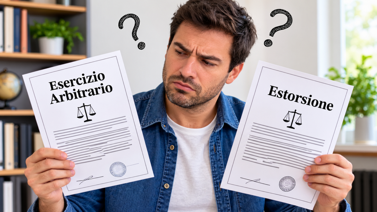 ESERCIZIO ARBITRARIO DELLE PROPRIE RAGIONI ED ESTORSIONE